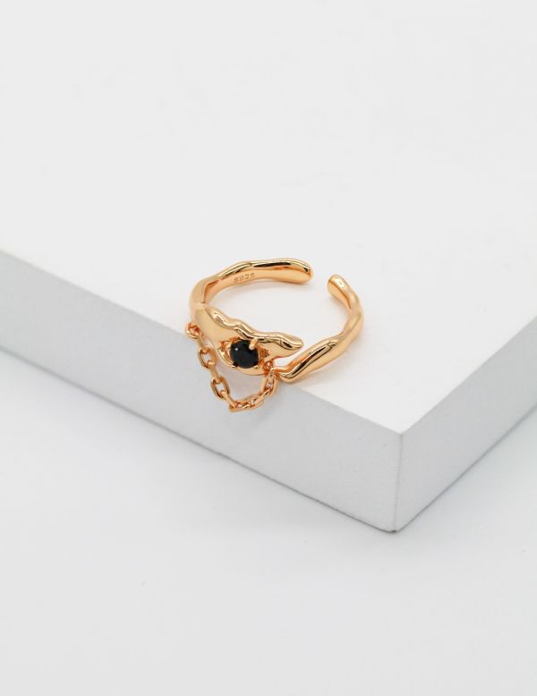 Noira｜黑色鋯石戒指 