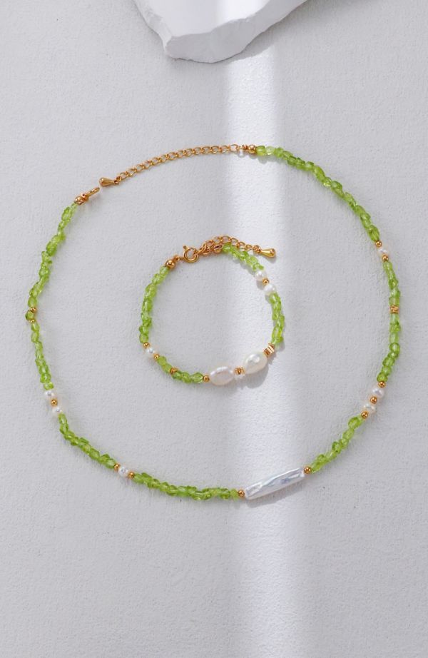 Peridot 招財綠光項鍊手鍊/項鍊 