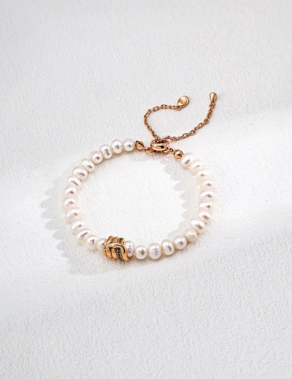 Pearl 天然珍珠鋯石手鏈 