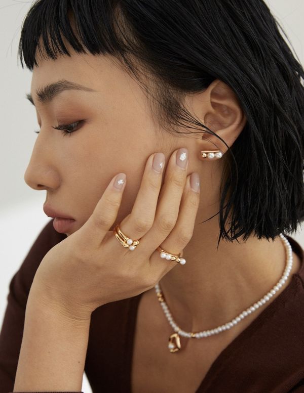 Helily貝珠耳環（金/銀） 