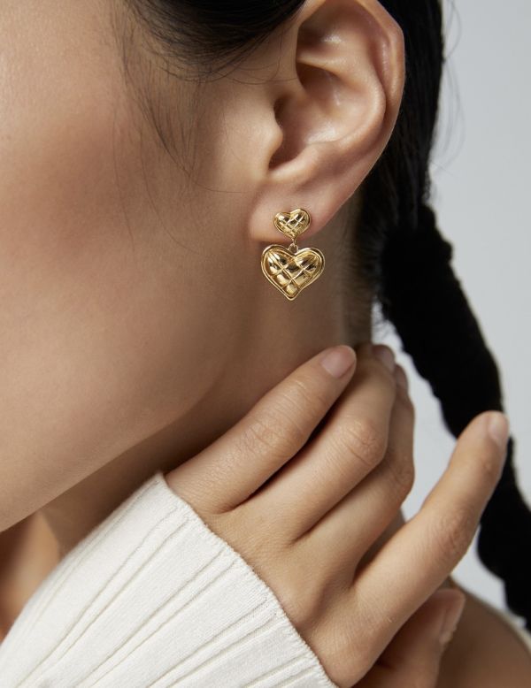 Lume｜菱格雙層愛心 