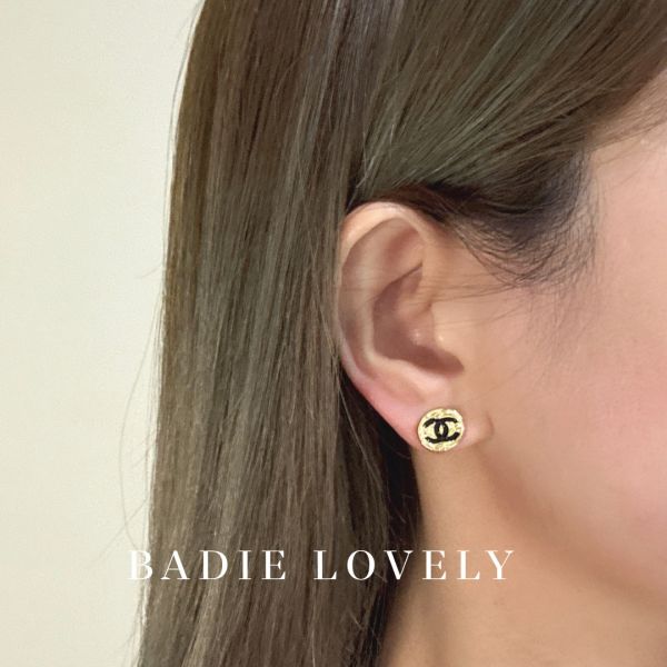 Chanel小金圓耳環 