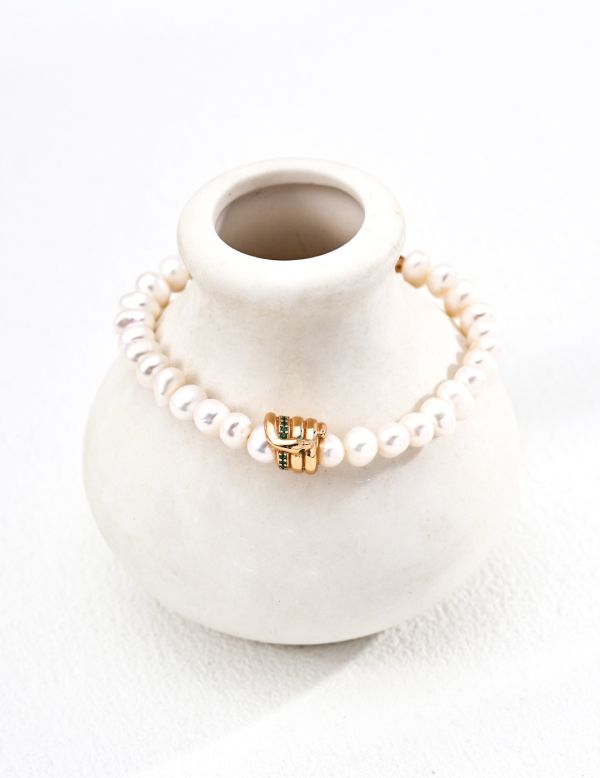 Pearl 天然珍珠鋯石手鏈 