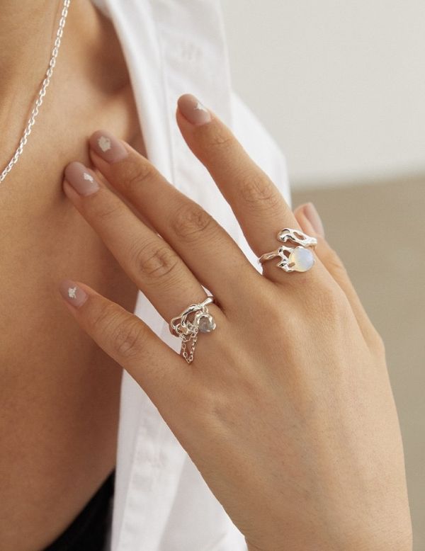 Dawn｜晨光流轉｜純銀蛋白石戒指 