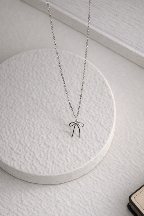 純銀蝴蝶結項鍊 