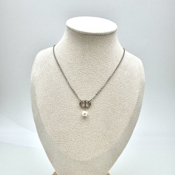 Dior 金色珍珠吊墜項鍊 