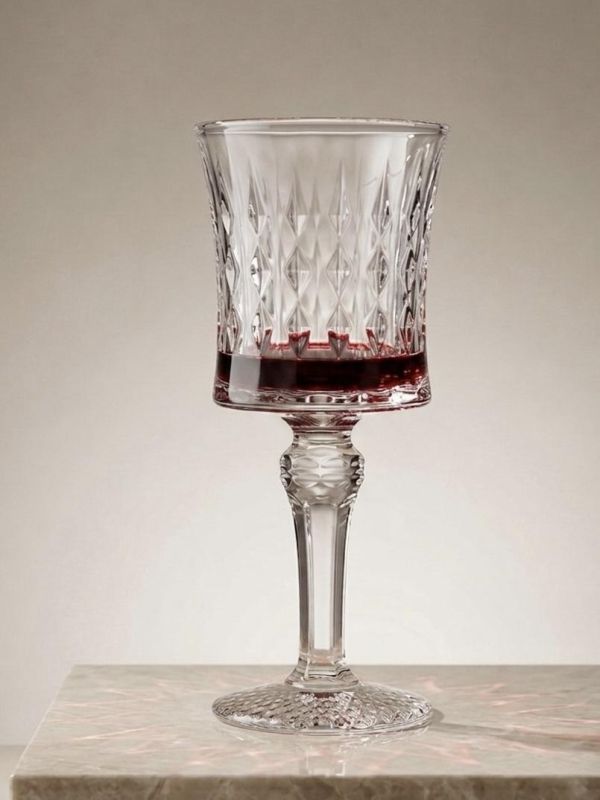 法式水晶浮雕高腳杯 