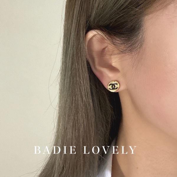 Chanel小金圓耳環 
