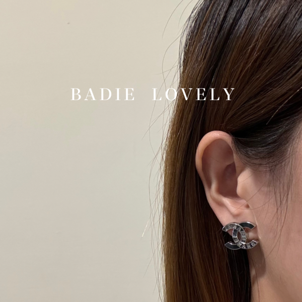 Chanel銀色康朋耳環 Chanel銀色康朋耳環