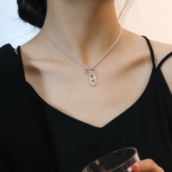 純銀豬鼻子項鍊 