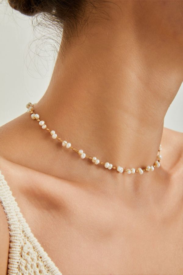 Lumi 珍珠光點項鍊 珍珠項鍊、18K金細鍊、淡水珍珠飾品、百搭頸鏈、Lumi項鍊、極簡輕奢飾品、Badie Lovely珍珠系列