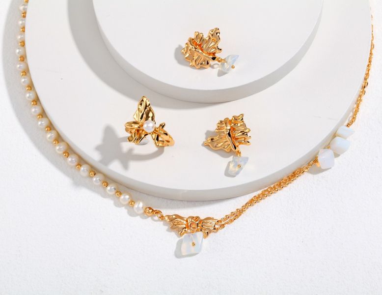 Dawn｜晨光點綴｜純銀蛋白石項鍊 