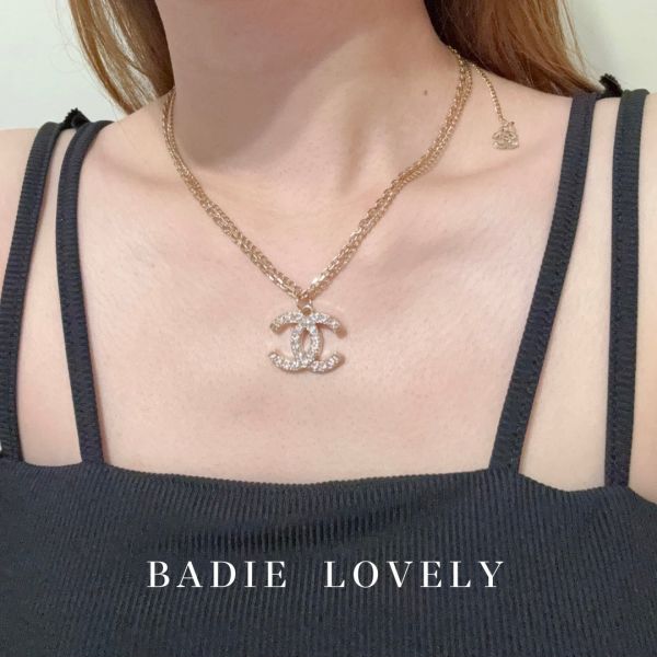 Chanel 金色水鑽雙層鍊 Chanel Vintage 金色水鑽雙層鍊