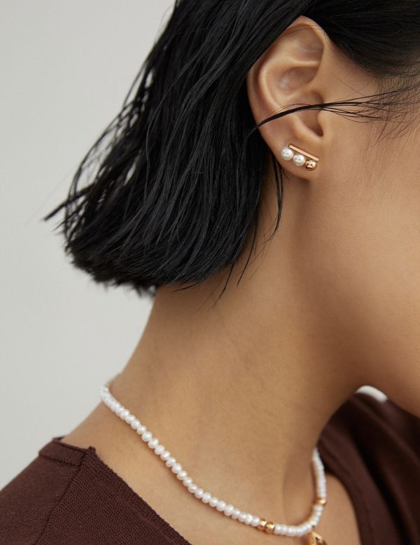 Helily貝珠耳環（金/銀） 