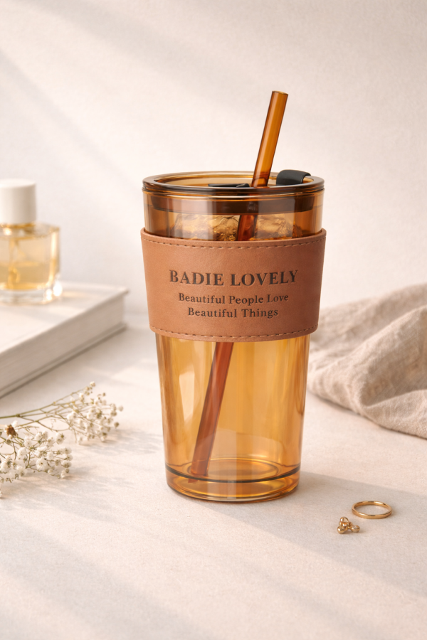 茶棕色玻璃水杯 