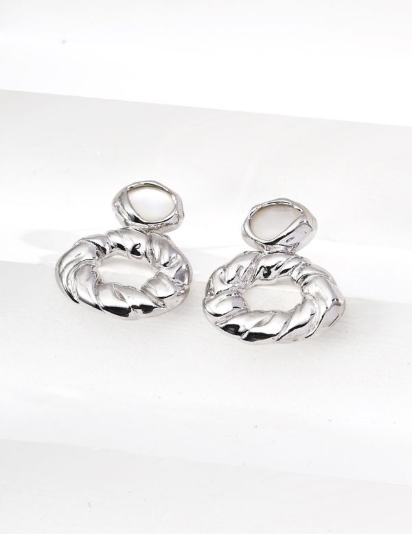 Mirel｜復古貝母耳環 