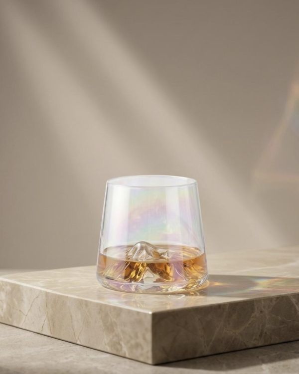 極光富士山玻璃杯 