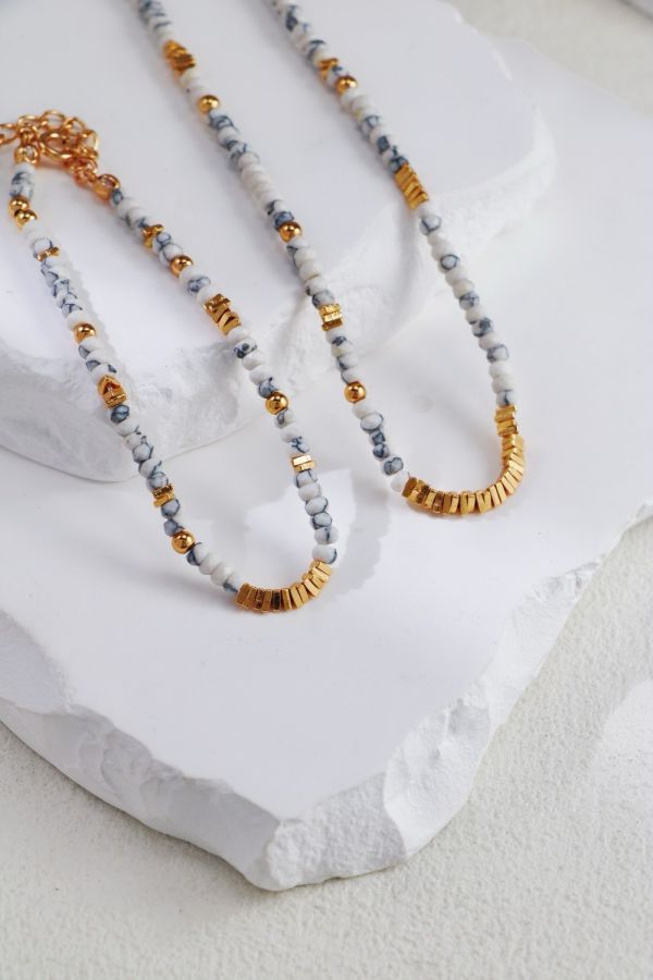 Pure｜碎銀白松石手鍊/項鍊 