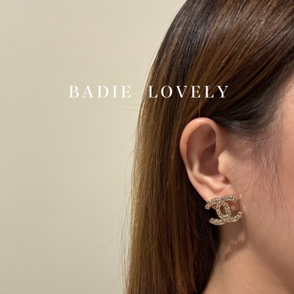 Chanel金色菱格耳環 Chanel金色菱格耳環