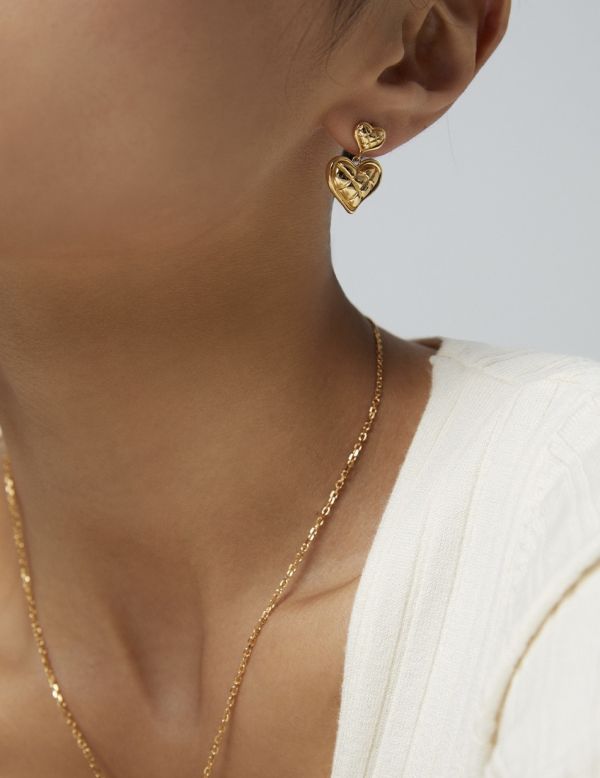 Lume｜菱格雙層愛心 