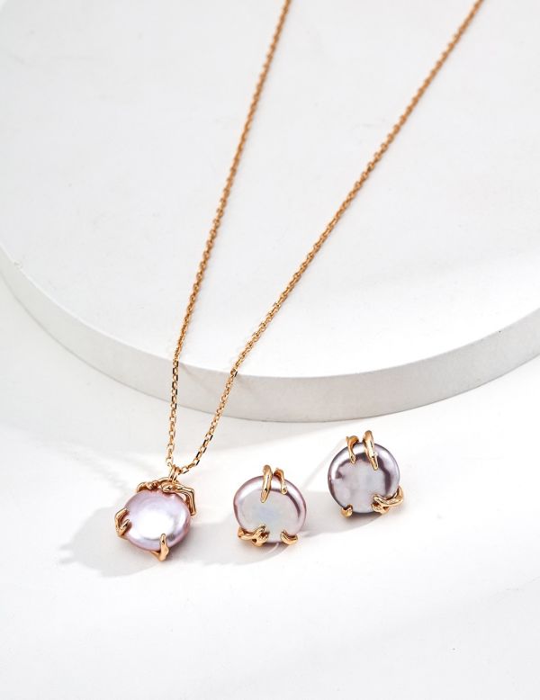 Mirel｜紫夢漫漫項鍊 珍珠項鍊、結繩項鍊、輕奢珍珠飾品、S925銀項鍊