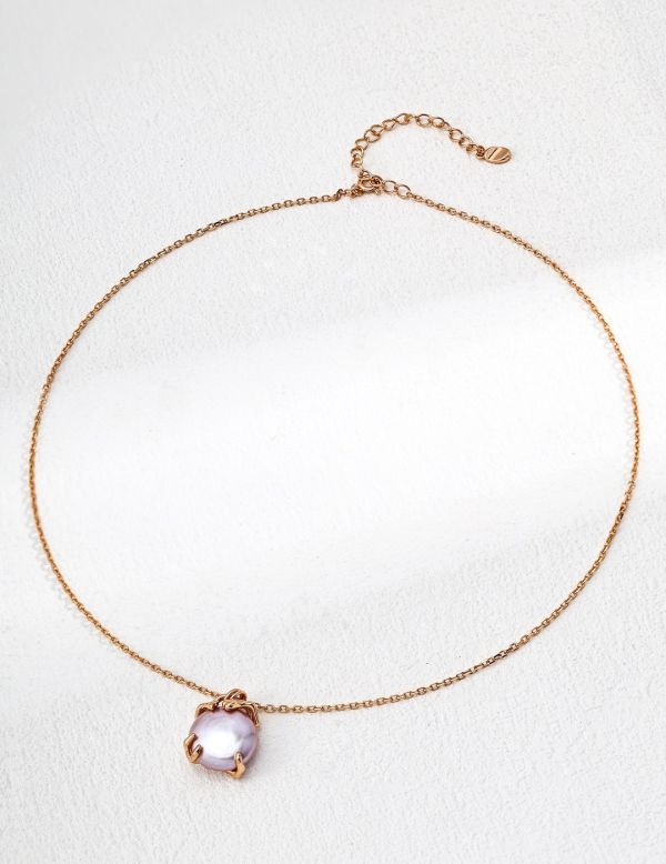 Mirel｜紫夢漫漫項鍊 珍珠項鍊、結繩項鍊、輕奢珍珠飾品、S925銀項鍊