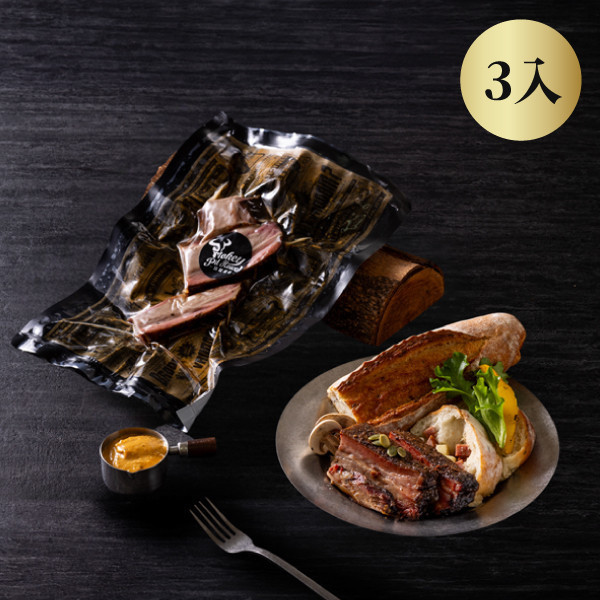 厚切多汁牛胸腹 (200g) 三入｜加熱即食 坑屋煙燻,坑屋,牛排,煙燻牛肉,牛肉,加熱即食牛肉,美式煙燻牛肉,煙燻肉品推薦