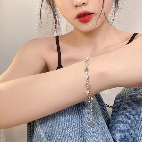 甜酷愛心鑽石手鍊-閨蜜手鍊 
