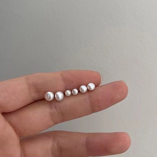 S925銀針精緻小巧珍珠耳環套裝 