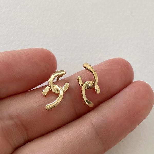 高級感雙C耳環 
