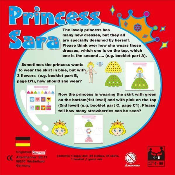 德國PEWACO益智玩具【莎拉公主Princess Sara】(空間、數學、邏輯之益智桌遊) 