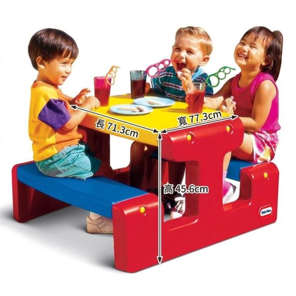 little tikes童樂野餐桌 野餐桌 扮家家 畫畫 角色扮演 室內室外均適宜 