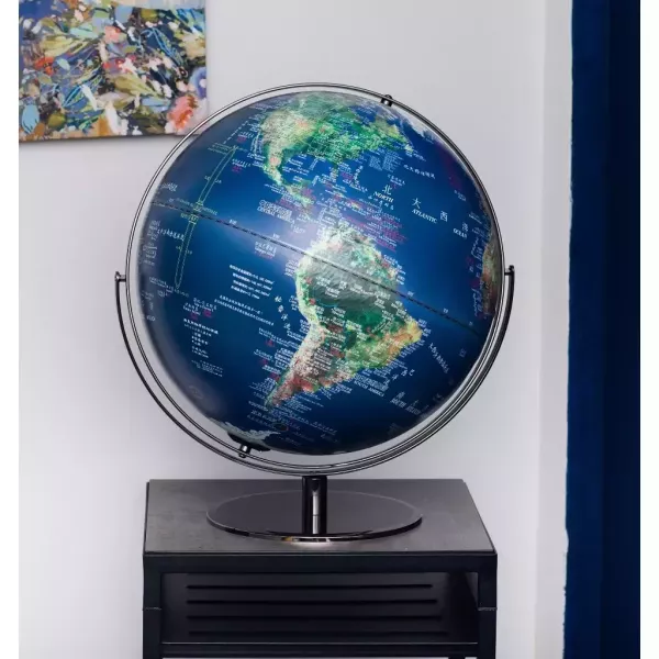 17吋NASA衛星空照地球原貌立體浮雕發光地球儀 