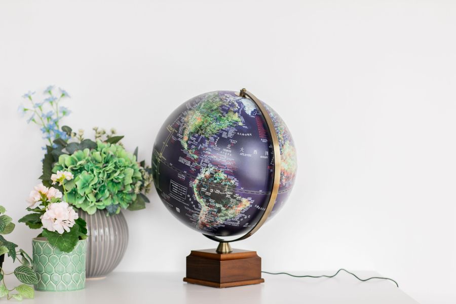 12英吋地形行政2IN1觸控點燈LED地球儀 