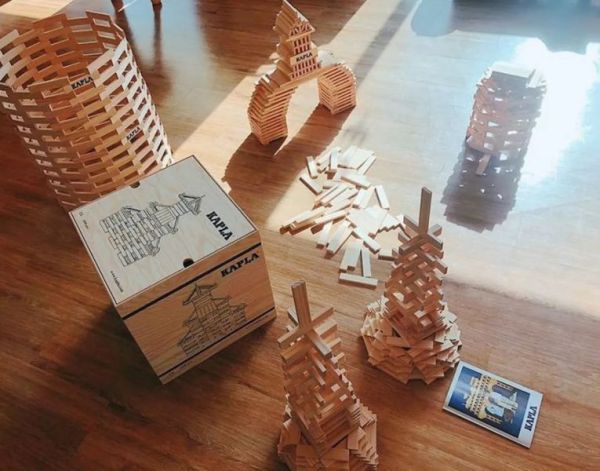 預購KAPLA 精靈積木-原木積木1000PCS(含附輪木箱)*原廠正貨+作品書初中高階四本 