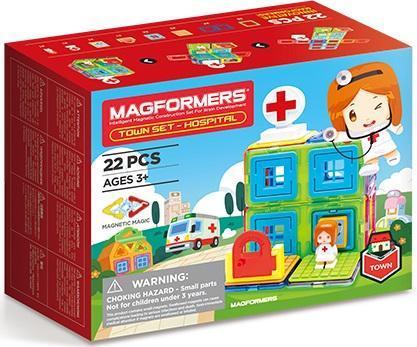 MAGFORMERS磁性建構片-城市系列(5款) 城市銀行 城市超商 城市冰淇淋店 城市醫院 城市公車 