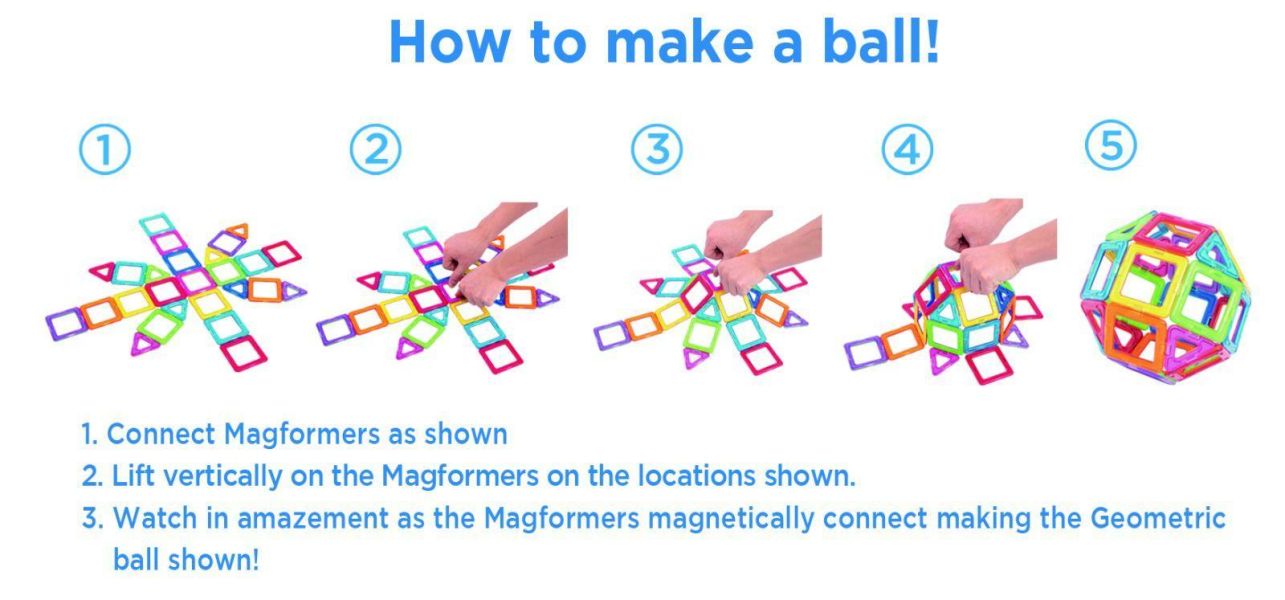 MAGFORMERS磁性建構片-62片裝***贈(專用輪架包+摩天輪支架Plus) 