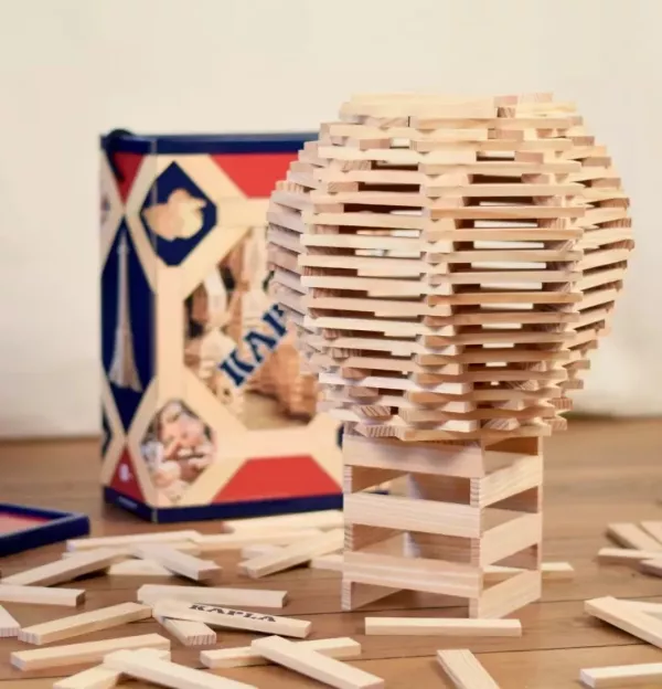 KAPLA精靈積木-原木積木盒(基本款)200PCS(天然松木益智操作積木) 