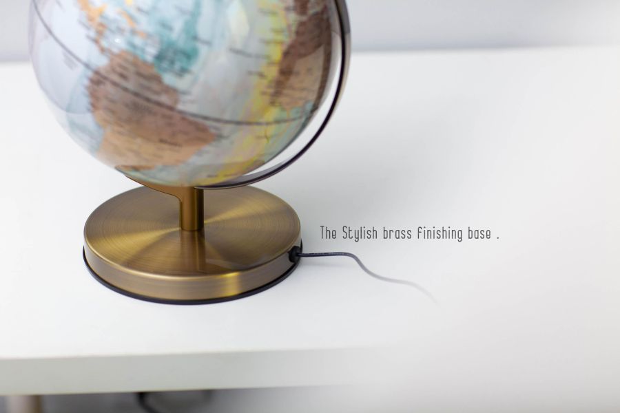 10英吋噴墨式仿大理石X TOUCH觸控點燈地球儀 