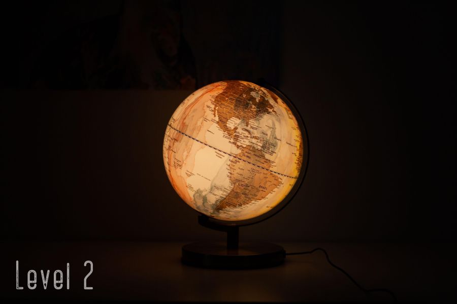 10英吋噴墨式仿大理石X TOUCH觸控點燈地球儀 