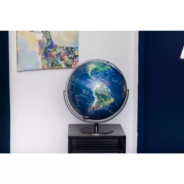 17吋NASA衛星空照地球原貌立體浮雕發光地球儀 