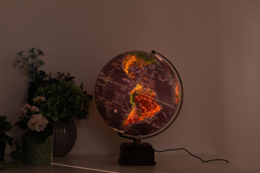 12英吋地形行政2IN1觸控點燈LED地球儀 