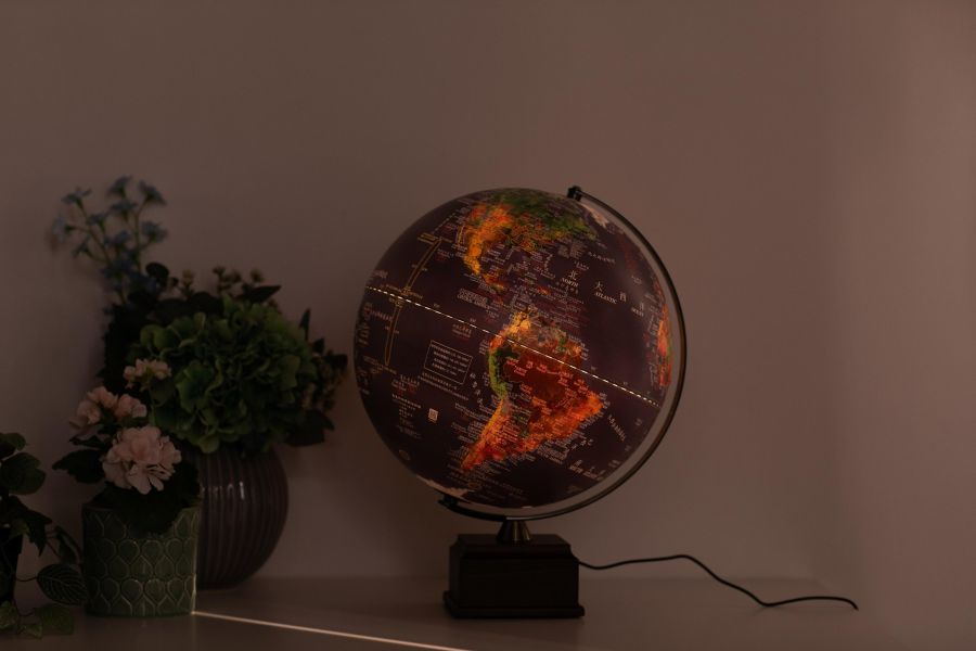 12英吋地形行政2IN1觸控點燈LED地球儀 