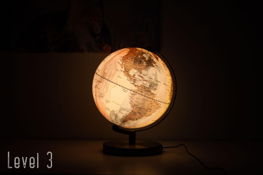 10英吋噴墨式仿大理石X TOUCH觸控點燈地球儀 