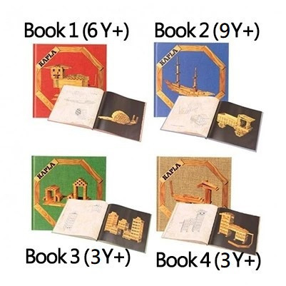 預購KAPLA 精靈積木-原木積木1000PCS(含附輪木箱)*原廠正貨+作品書初中高階四本 