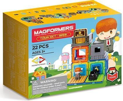 MAGFORMERS磁性建構片-城市系列(5款) 城市銀行 城市超商 城市冰淇淋店 城市醫院 城市公車 
