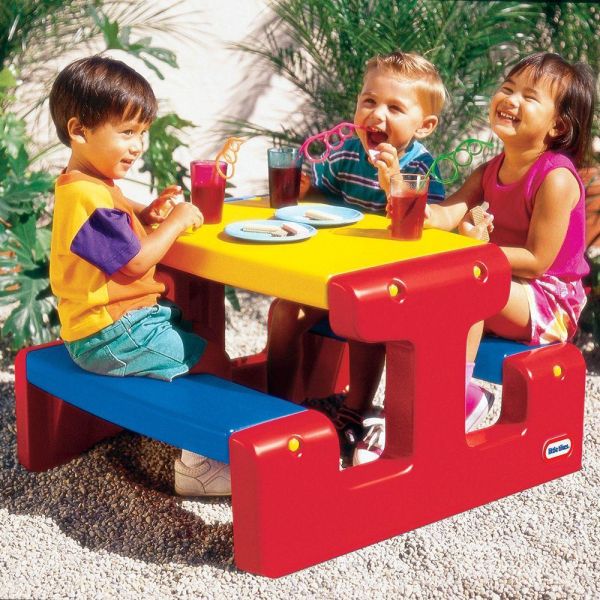 little tikes童樂野餐桌 野餐桌 扮家家 畫畫 角色扮演 室內室外均適宜 
