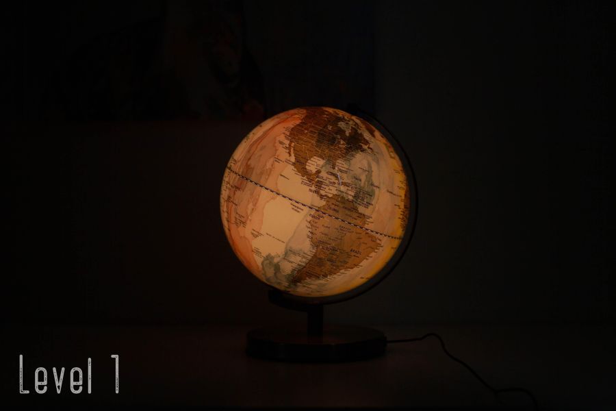 10英吋噴墨式仿大理石X TOUCH觸控點燈地球儀 