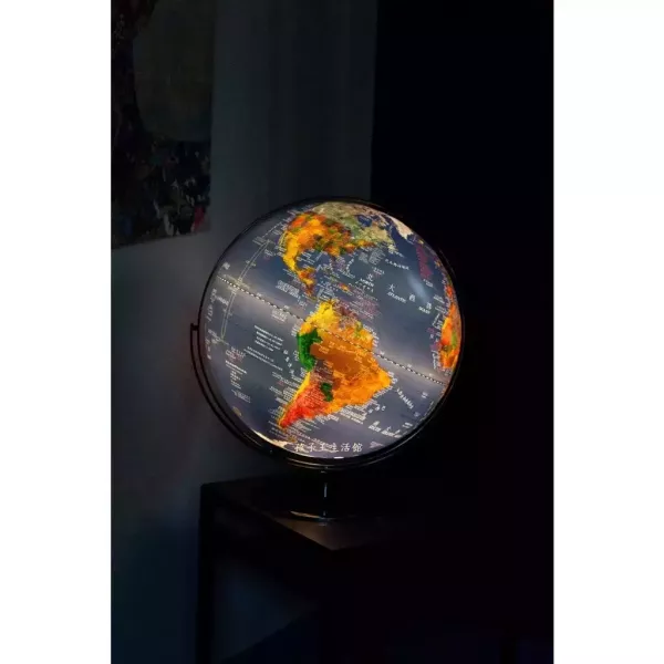 17吋NASA衛星空照地球原貌立體浮雕發光地球儀 