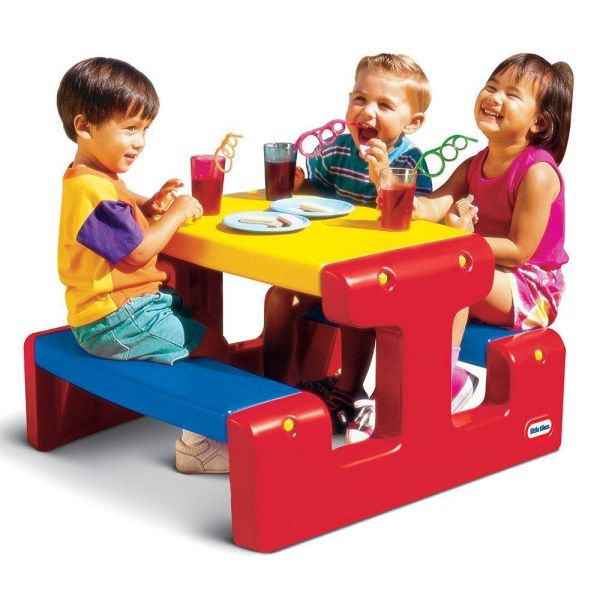 little tikes童樂野餐桌 野餐桌 扮家家 畫畫 角色扮演 室內室外均適宜 